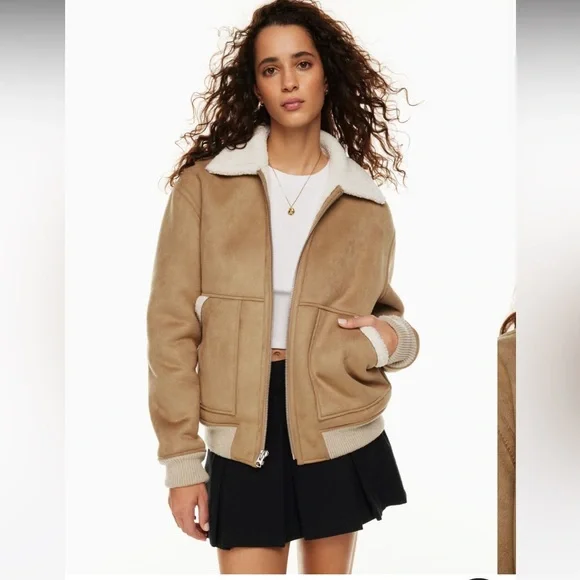 Wilfred Echo jacket - Sherpa and suede bomber - Picture 3 of 8